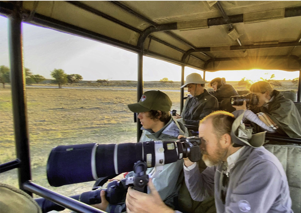 Photographers on safari taking photos